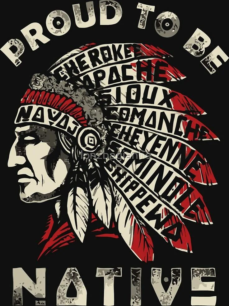 Native support. Рок обложка группы с индейцем.