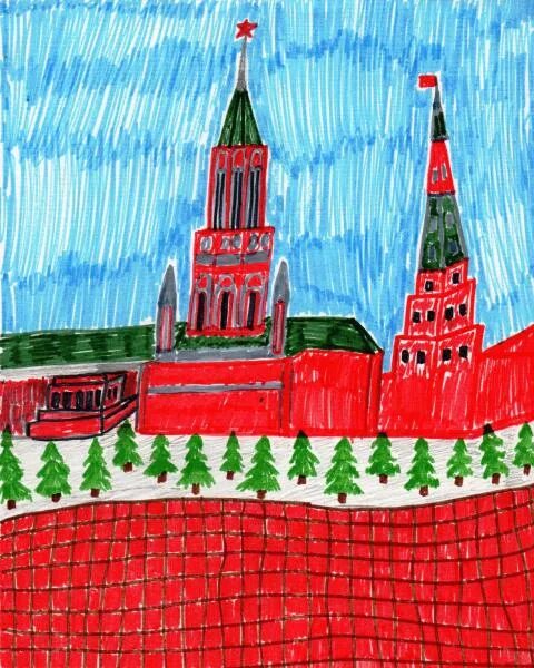 Рисование красной площади