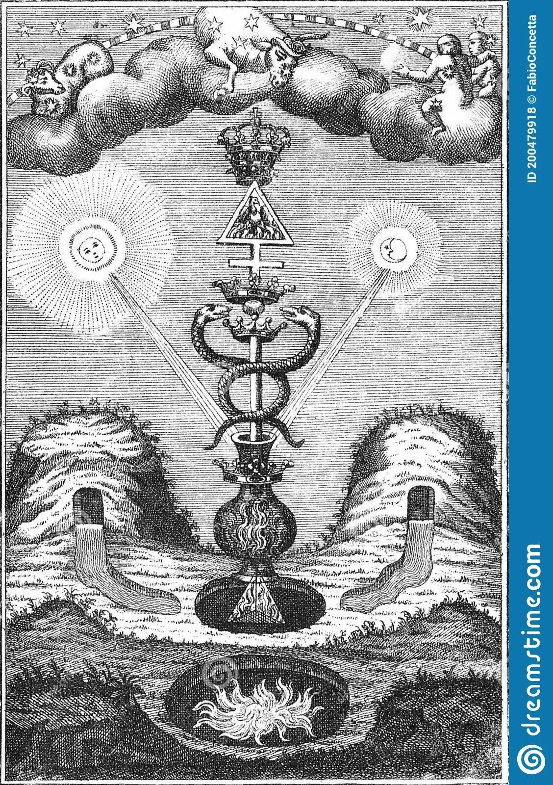 Гермес Трисмегист Средневековая гравюра. Кадуцей Гермеса Трисмегиста гравюра. Гермес Трисмегист алхимик. Гермес Трисмегист жезл.