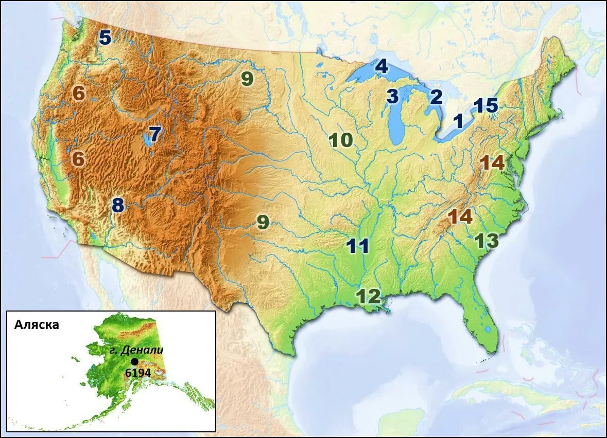 Великие равнины на карте полушарий. Какими цифрами на карте США обозначены горы Кордильеры. Приатлантическая низменность США. Какими цифрами на карте США обозначены горы Аппалачи. Равнины: Великие равнины, центральные равнины, Аппалачи на карте.