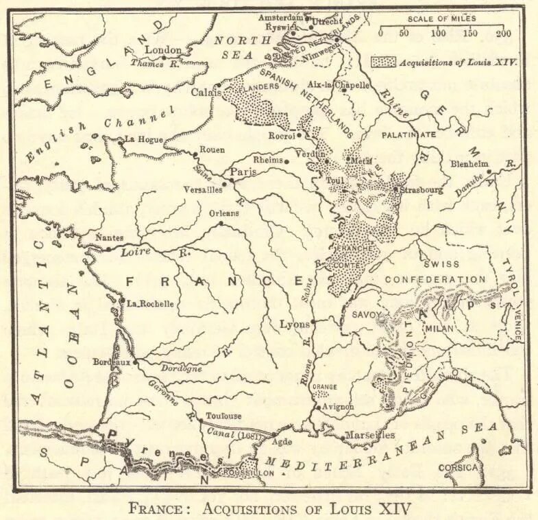 Людовик 14 карта Франции. Карта при Людовике 14.