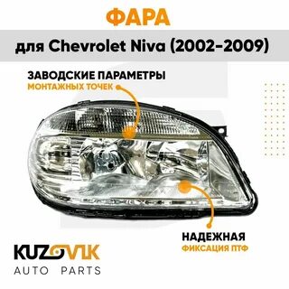 Фара для Шевроле Нива Chevrolet Niva (2002-2009) старого образца (без линзы) пра
