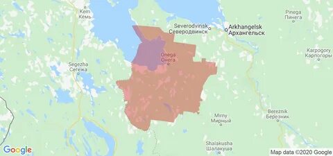Архангельская область со спутника