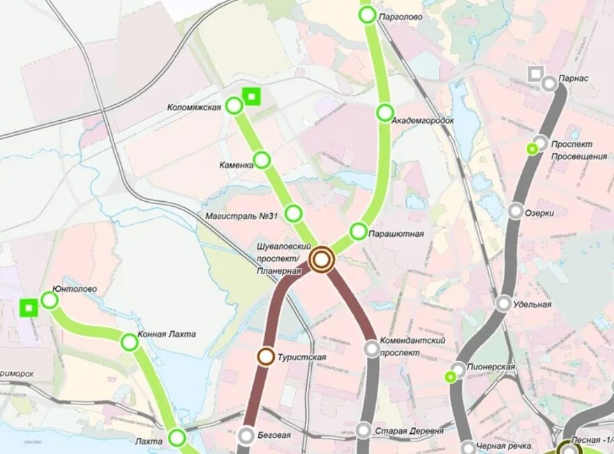 Карта спб планерная. Станция метро зоопарк Планерная Шуваловский проспект. Красносельско Калининская ветка метро СПБ. Станции метро Планерная и Шуваловский проспект в Санкт-Петербурге. Планерная зоопарк станция метро.