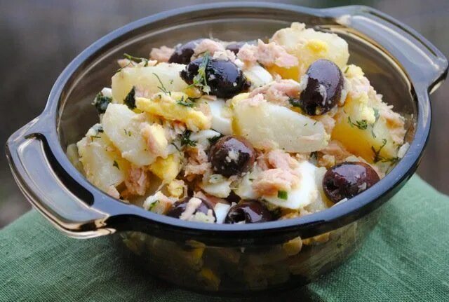 Картошка с тунцом консервированным. Картошка с тунцом консервированным