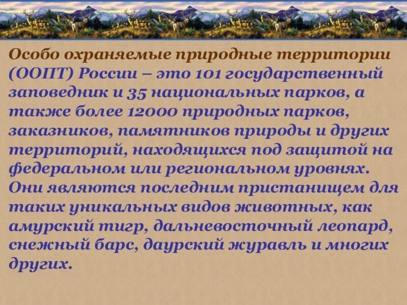 Особо охраняемые природные территории. Особо охраняемые территории России. Охраняемые территории России сообщение. ООПТ России.