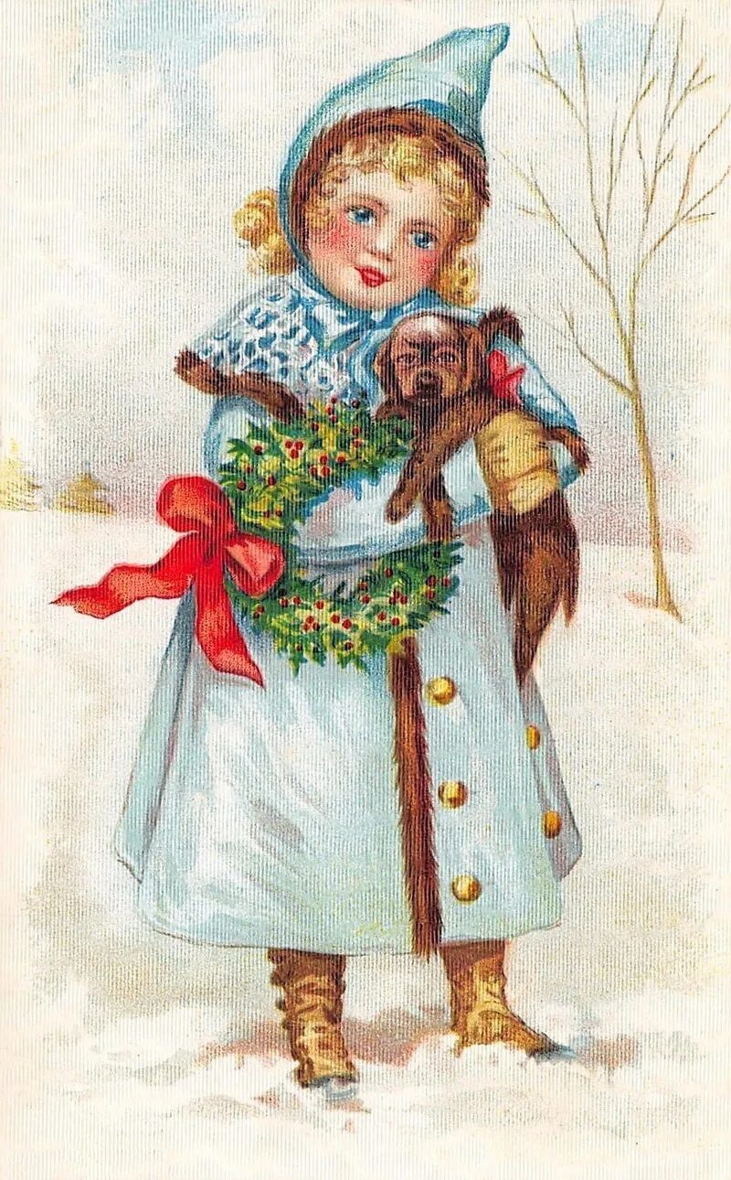 Старый новый год ретро картинки. Винтажная новогодняя открытка. Новогодняя открытка. Рождество в стиле ретро. Винтажная рождественская открытка.