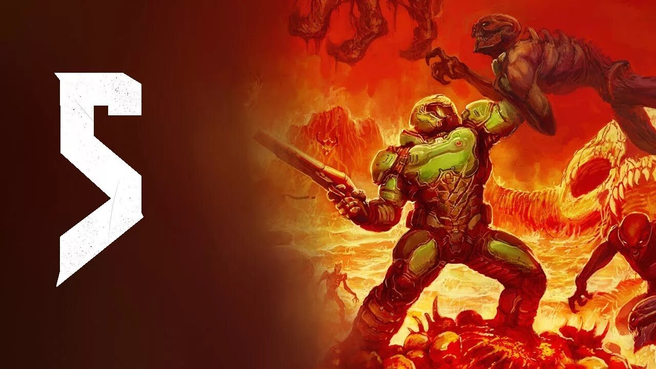 Дум полное прохождение. Адский Крушитель Doom 2016. Doom 2016 логотип.