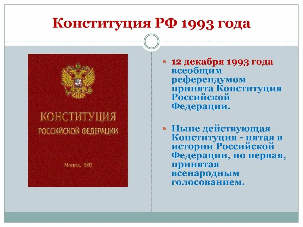 Дата принятия конституции новой россии