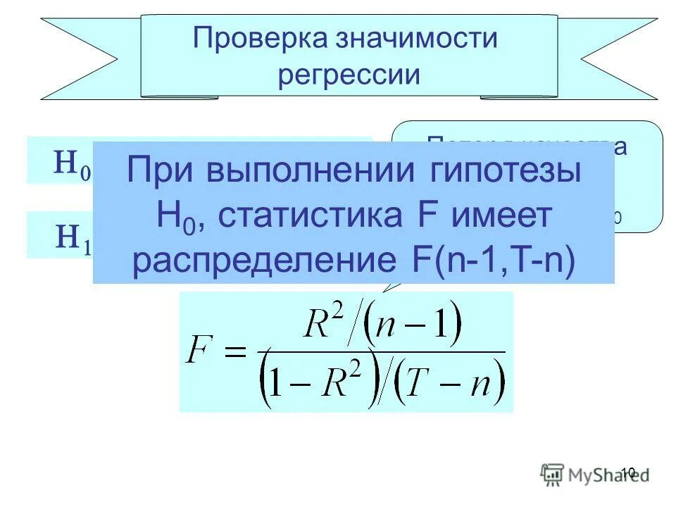 Проверка значимости линейной регрессии. Значимость коэффициентов уравнения регрессии. Гипотезы коэффициента линейной регрессии. Проверка значимости линейной регрессии. Проверка значимости уравнения регрессии.