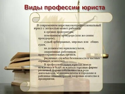 Примеры профессий юриста