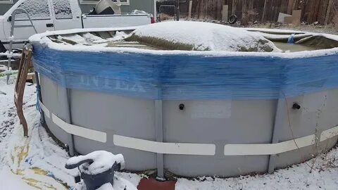 Как правильно сложить круглый бассейн на зиму