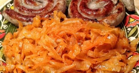 Капуста с рулькой по баварски