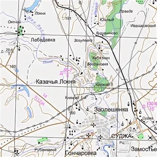 Малая локня курская область на карте