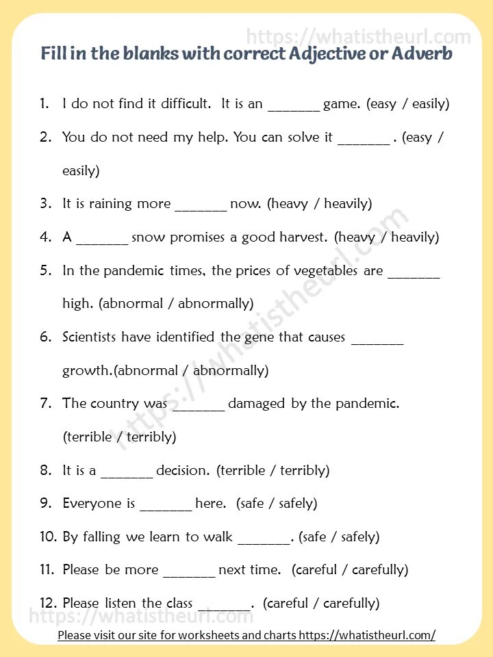 Write the correct adverb. Correct adjectives это. adjectives fill in. fill in the blanks with. fill in the blanks with the correct.