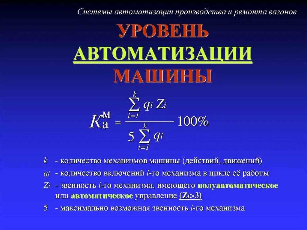 Степень автоматизации производства. Автоматизация производства формула. Уровни автоматизации. Показатель уровень автоматизации. Уровни автоматики