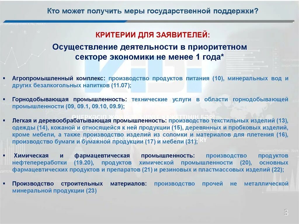 Получение мер государственной поддержки