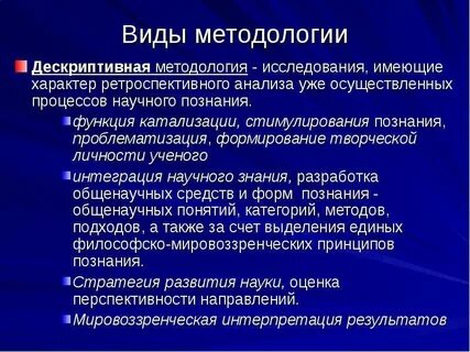 Методология типы