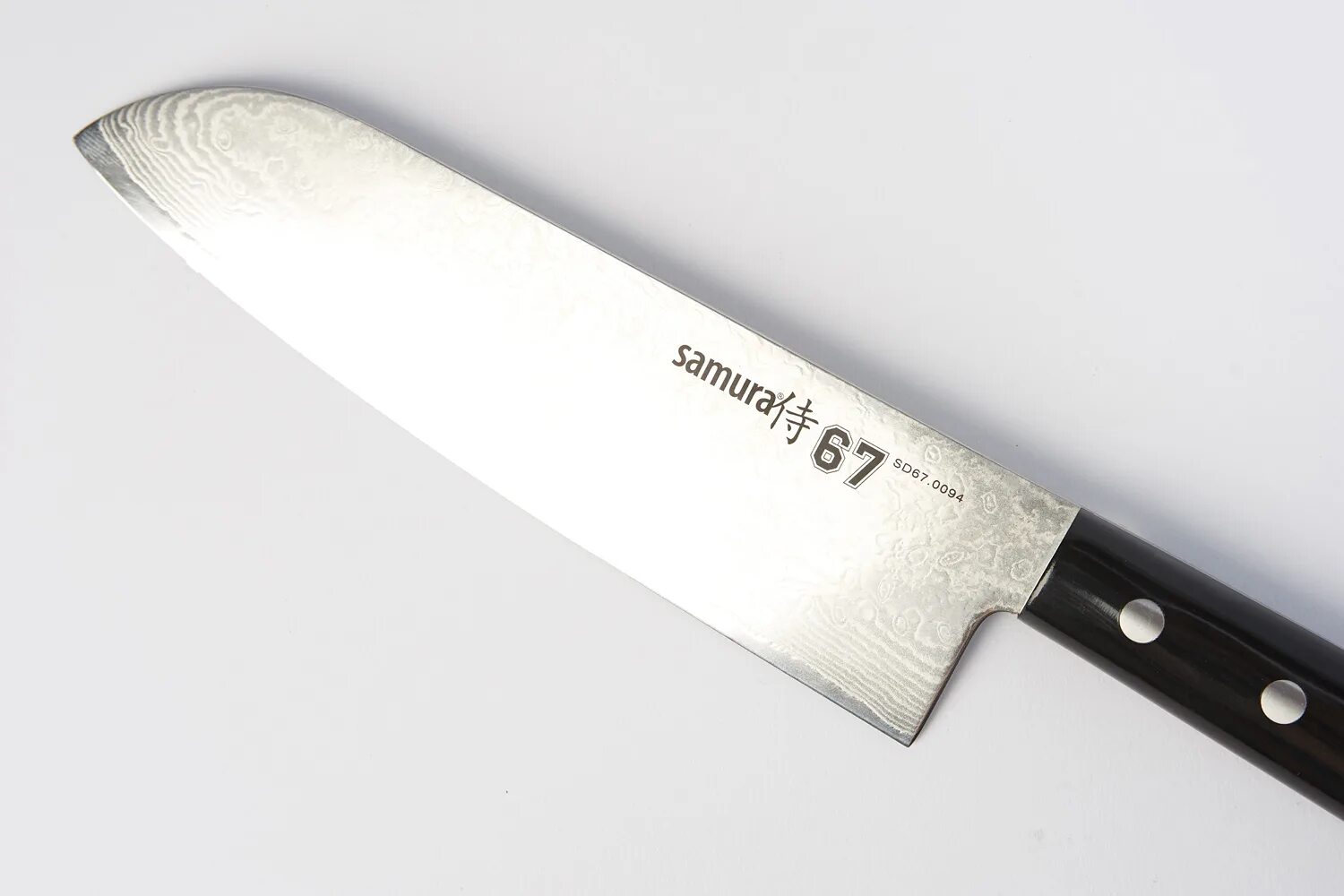 Нож сантоку Samura. Самура 67. 12515 Нож сантоку 7'' Kitakami (сталь x50crmov15). Нож Santoku металлическая рукоятка. Сд 67