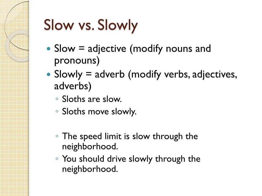 Adverbs slowly. Slow slowly. Slowly и Slow разница. More slowly или Slower. Slowly Slow Slower.