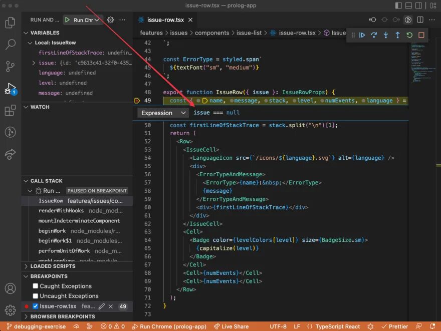 React vscode