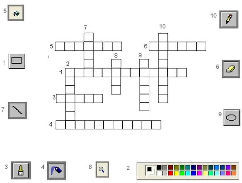 Кроссворд инструменты paint. Кроссворд на тему графический редактор. Кроссворд на тему инструменты графического редактора. Кроссворд на тему графический редактор Paint. Задания по графическому редактору.