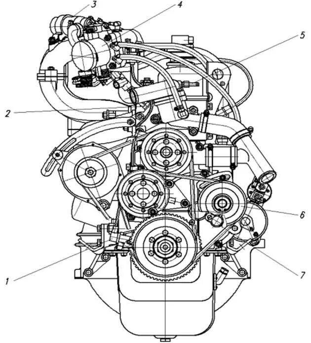 Двигатель 4216 газель схема двигателя