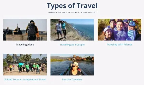 The traveling kind. Types of Travel. Different kinds of travelling. Kinds of travellers. Travel features Types and Types of Travel examples.