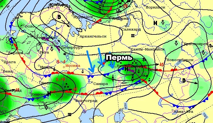 Карта циклонов воронеж