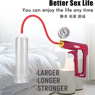 Male Penis Extender Vacuum Pump Sucking Masturbation Cup Penis Pump Enlarge...