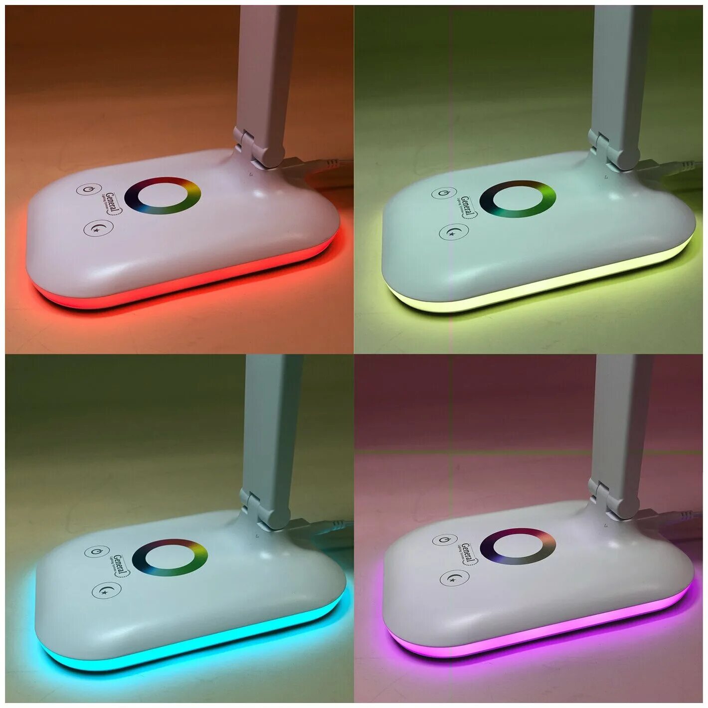 Настольный светодиодный светильник GLTL-031 9Вт с RGB подсветкой 220В - купить в