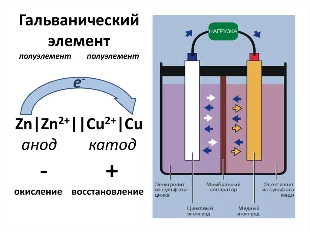 Гальванический элемент катод. Гальванический элемент схема катод электрод. Анод и катод в гальваническом элементе. Принцип действия гальванического элемента батарейка. Железо медный гальванический элемент.