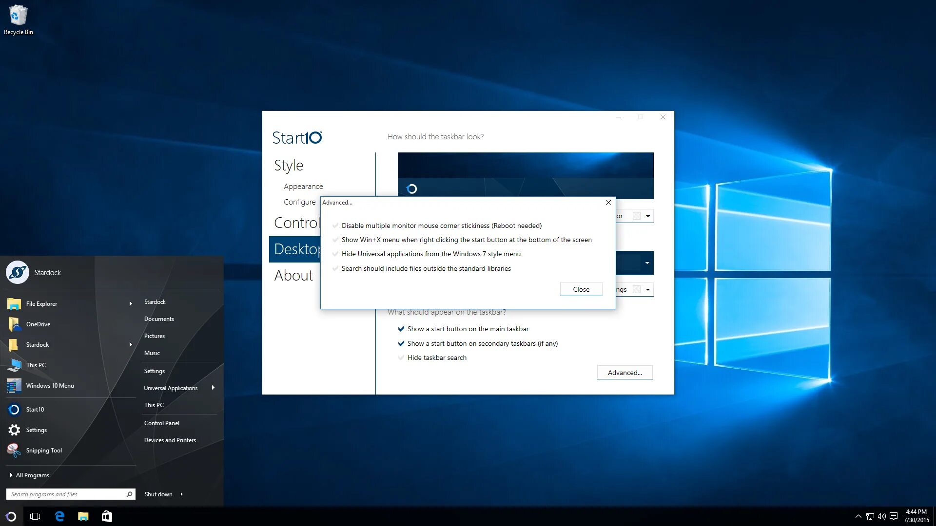 Main start. Стардок старт 10. stardock windows 10. windows 10 start. стартовое меню виндовс 10.