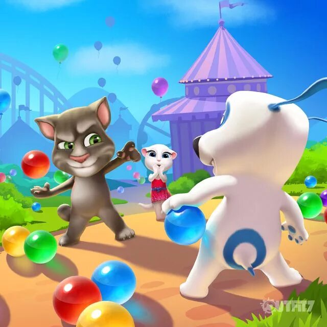 Talking Tom. Анджела бабл шутер. Бабл шутер от outfit7. Tom talking Angela. Talking friends game