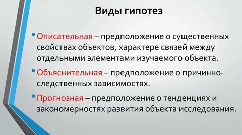 Примеры научных гипотез в физике
