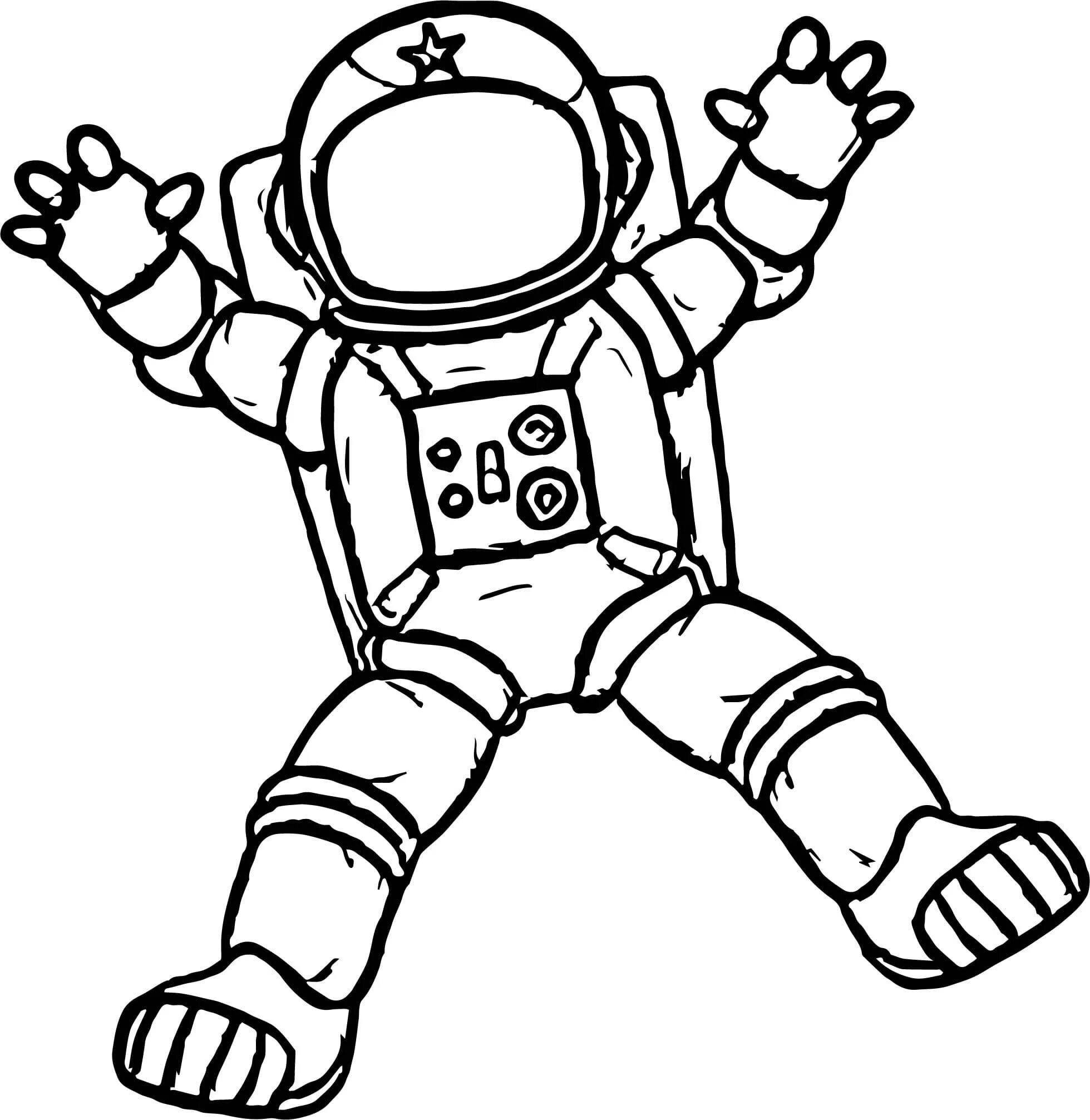 Шаблон космонавта для вырезания из бумаги распечатать. Космонавт раскраска для детей. Космонавт рисунок для детей. Rjcvjyfdnраскраска для детей. Раскраска космонавт в скафандре.