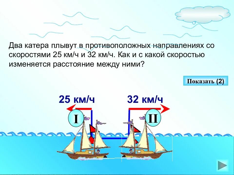 В 8 часов расстояние между двумя катерами. Корабли плывут в противоположных направлениях. Катер на скорости. Катер плывёт со скоростью. Два катера.