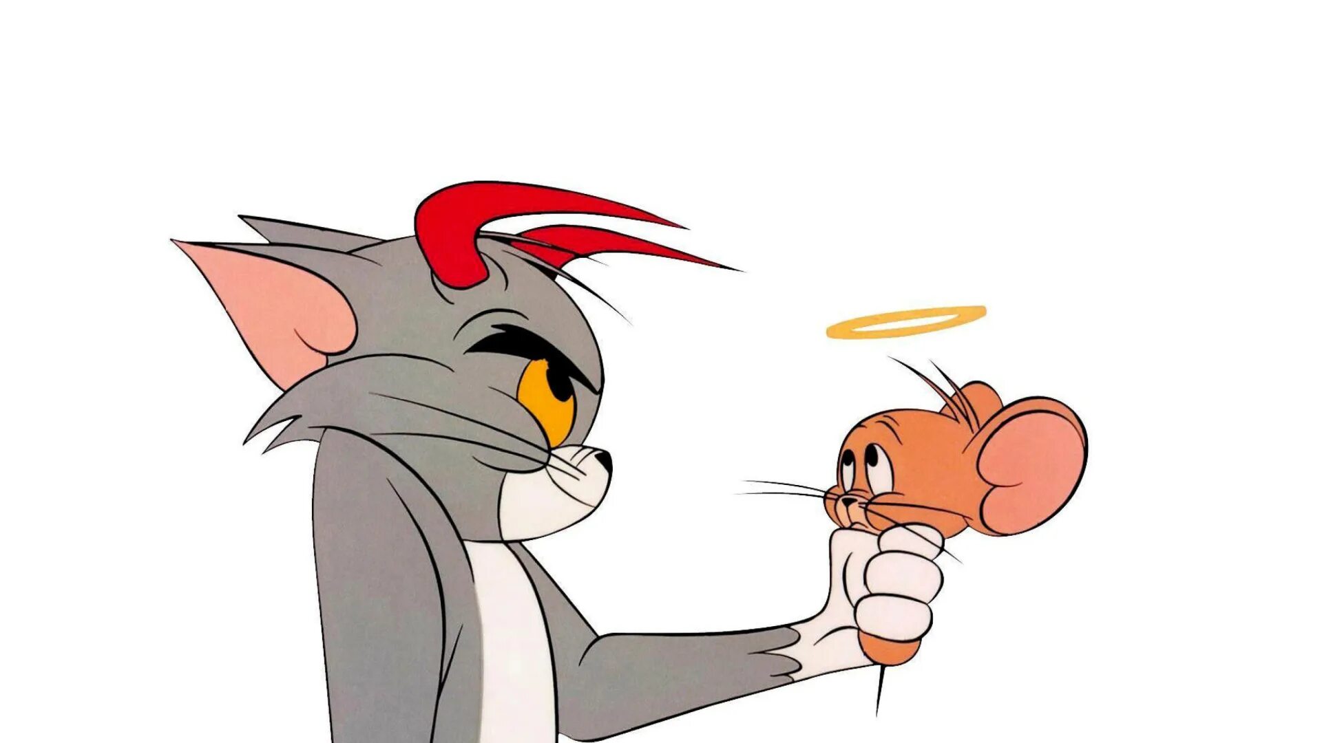 Злые обои том и джерри. Том и Джерри ангел и демон. Том и Джерри Tom and Jerry. Том из Тома и Джерри демон. Том и Джерри парные.