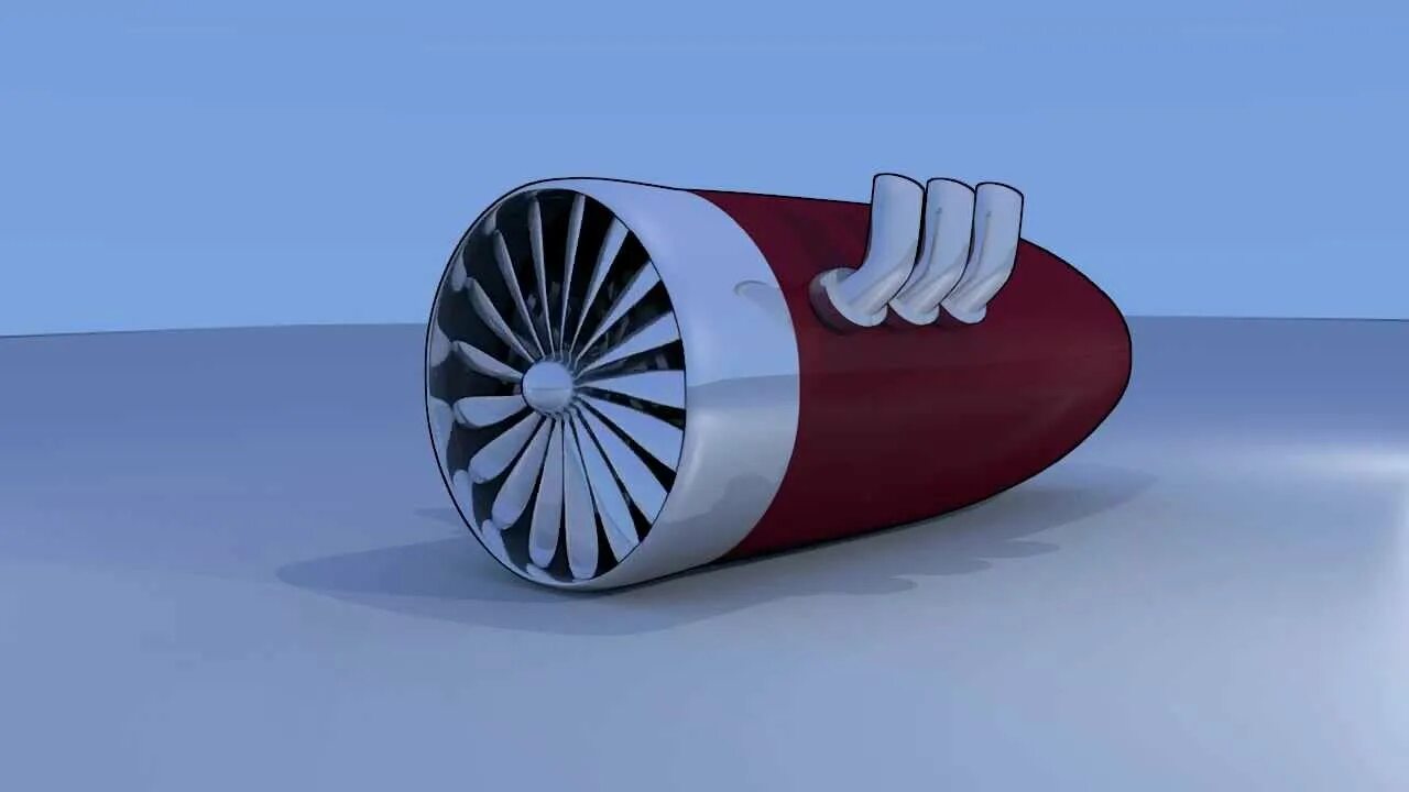 Турбина плейлист. 3d модель турбины автомобиля. мультяшная турбина. турбина из бумаги. самолет в блендер примитивный.
