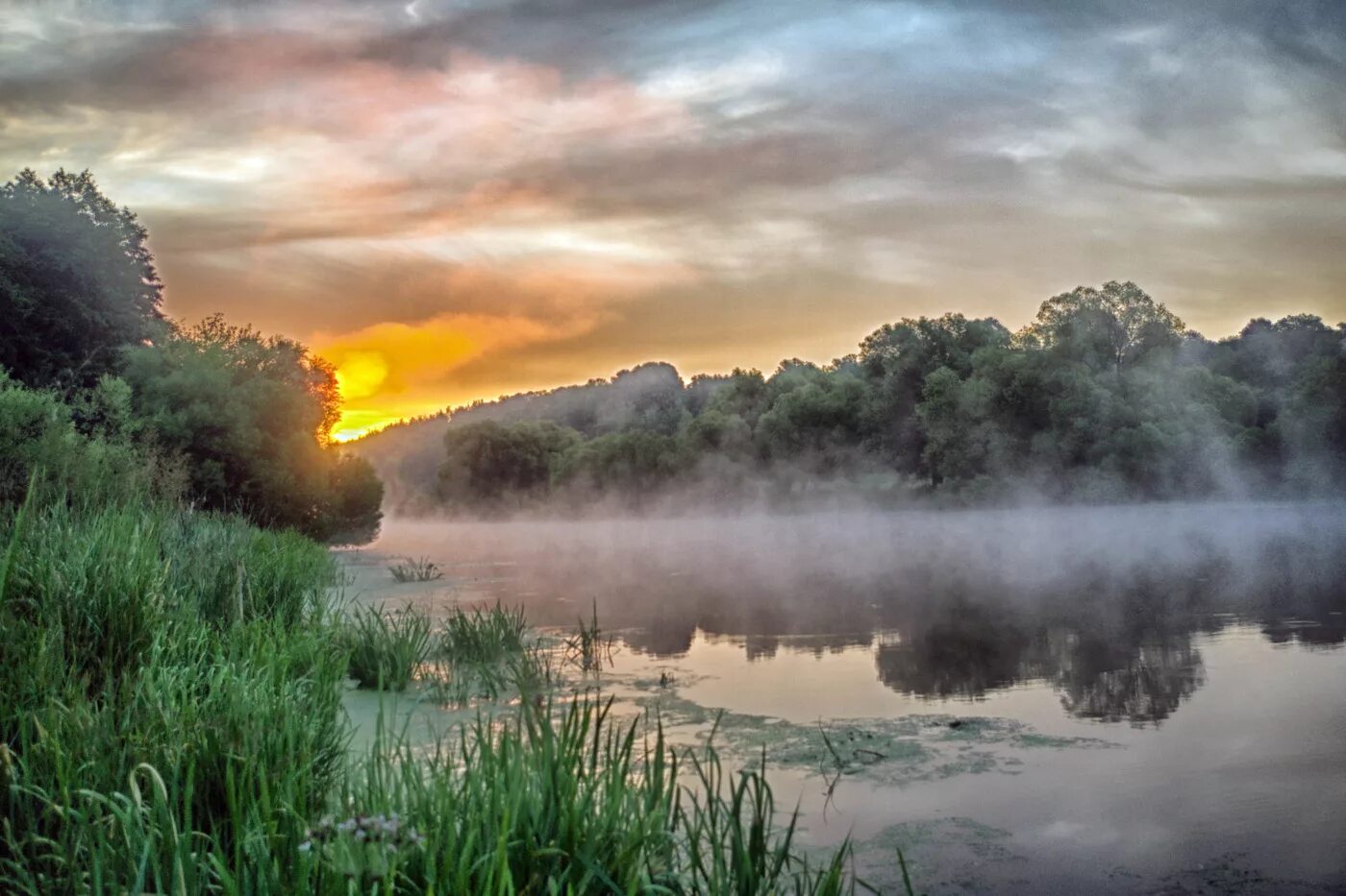 Утро (Утренняя Заря) (1534). Рассвет на реке. Восход на реке. Рассвет над рекой. Утро ру главное