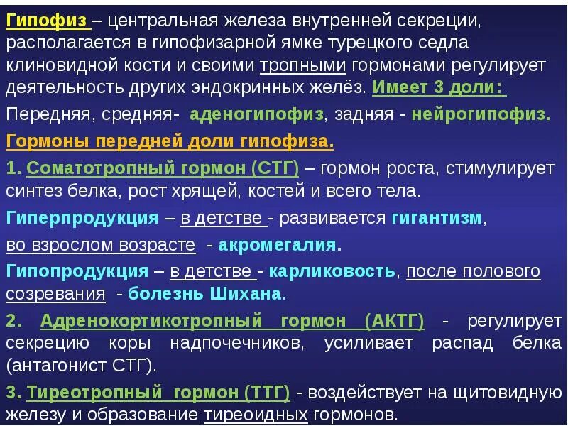 Гипофиз влияет на рост. Гормоны регулирующие функции гипофиза. Функции гормонов передней доли гипофиза. Гипофиз регулирует деятельность других эндокринных желез. Особенности работы желез внутренней секреции.