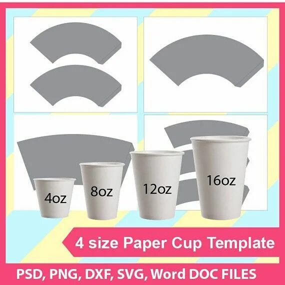Шаблоны Cup Cut. Paper Cup Sleeve Size. Шаблоны cupkut. Template paper Cup Design. Fun template шаблон в кап кут 2024