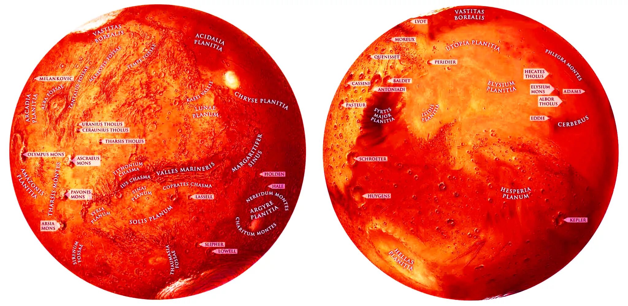 Mars map