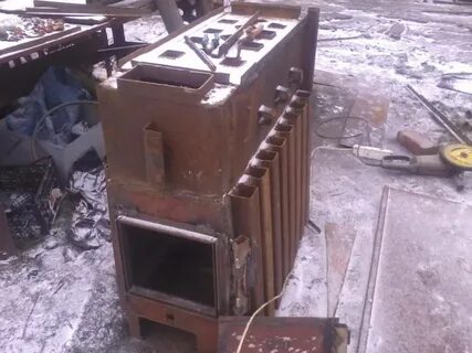 Печка на дровах с водяным отоплением