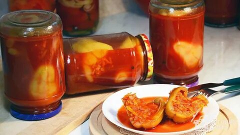 Маринованные болгарские перцы в томатном соке