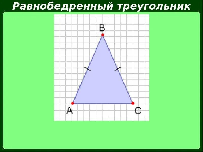 Пример равнобедренного треугольника. Пример равнобедренного треугольника