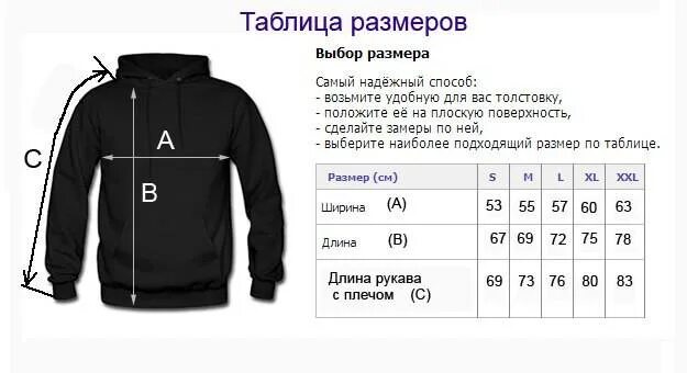 Как сделать выбор размера