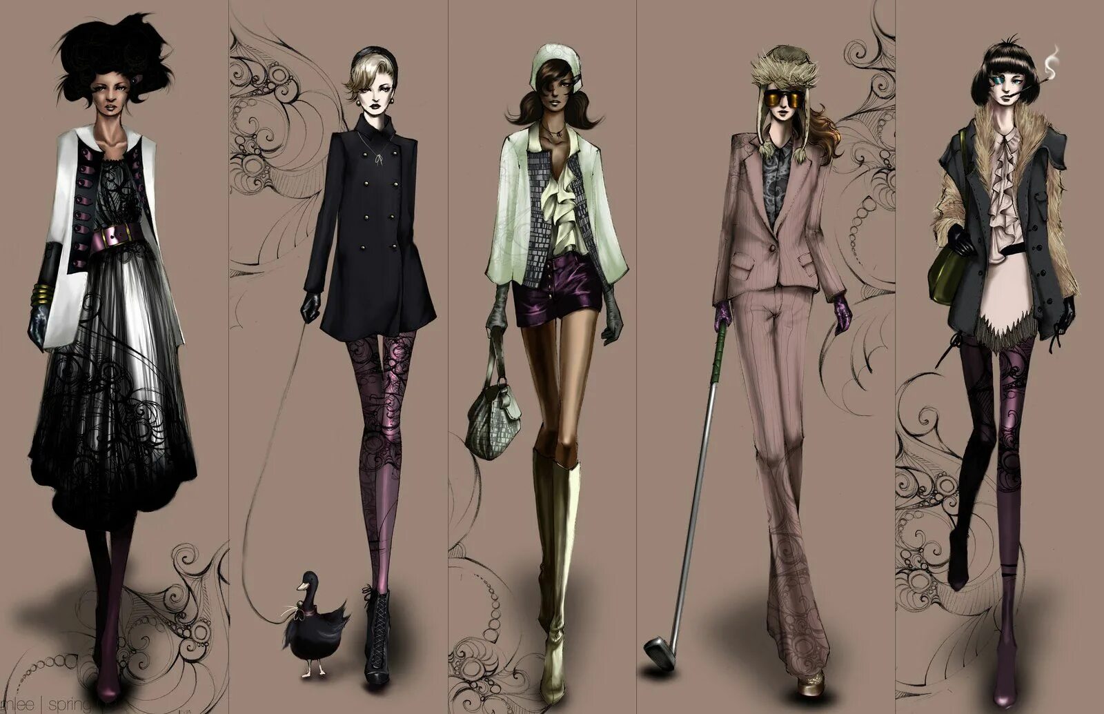 Posts about Fashion Illustration on Drowning In Design Ilustrações de moda, Idei
