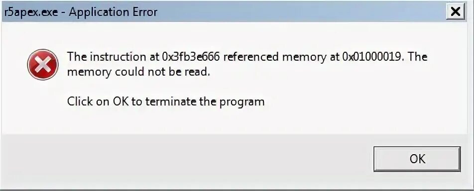 Application load error