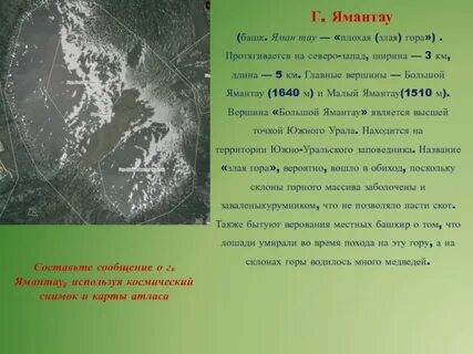 Гора ямантау на карте